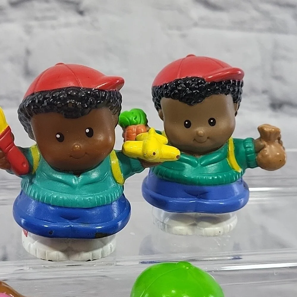 Fisher-Price Little People Figures‎ Lot 5 Zoo Keeper African American Rainy Day